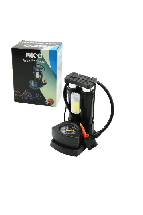 İbico İ18-048 (saatli) (dikey Model) (2-ince Pistonlu) Ayak Pompası (oto-araç & Bisiklet-motor Lastik & Top & Şişme Havuz-yatak)*40