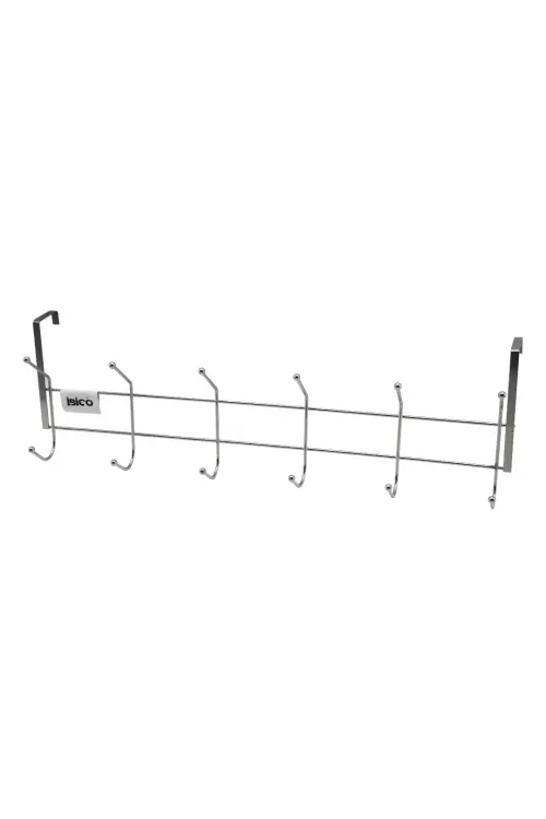İbico K13-067 ( Krom ) ( 6 Kollu ) Amerikan Kapı Arkası Askı*5x14