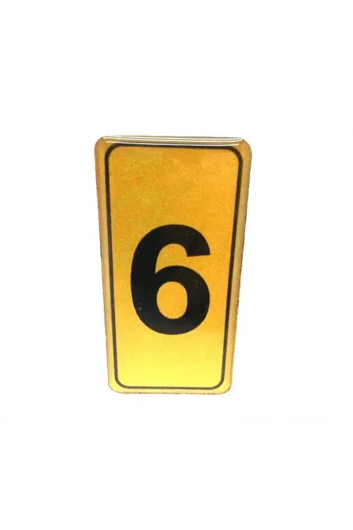 Kapı Numarası No-6 Silikonlu Yapışkanlı*10x20