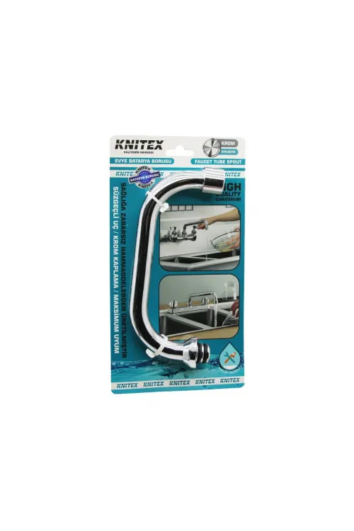 Knıtex Ktx-2372 ( Evye & Küçük & Ters U ) Batarya Borusu ( Süzgeçli Uç ) ( Krom Kaplama )*200