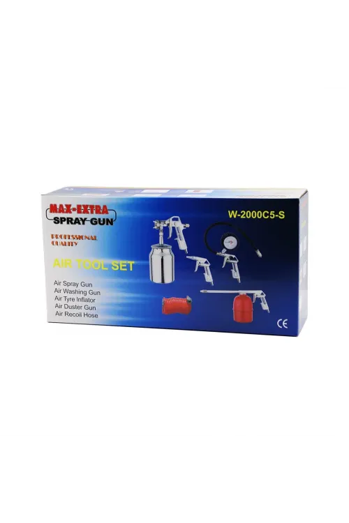 Max-extra W-2000c5-s Hava Basma Alet Seti (4tabanca Boya Püskürtme& Yıkama& Şişirme& Temizleme-kurutma)*10
