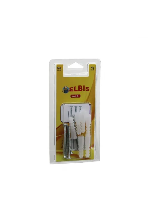 Medalyan Dl-33 ( No-3.5x50 ) Dübelli Vida ( Dubel=no-6 ) ( 10pcs )*12x10