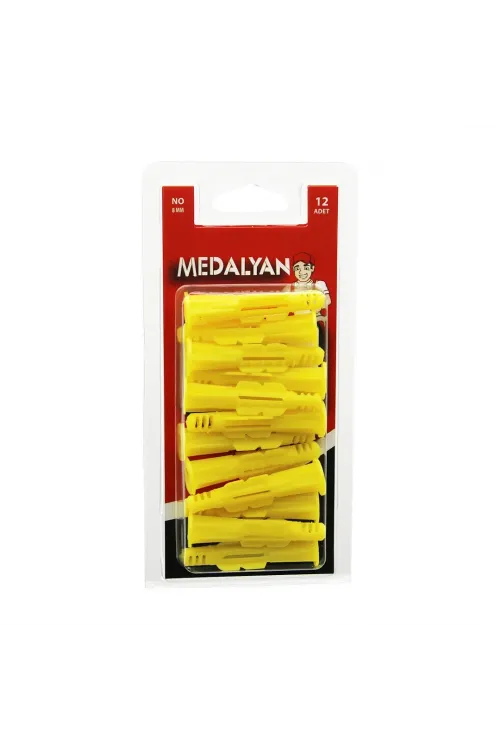 Medalyan Dl-86 ( 8mm ) ( Roket ) Dübel Sarı ( 12pcs )*12x9