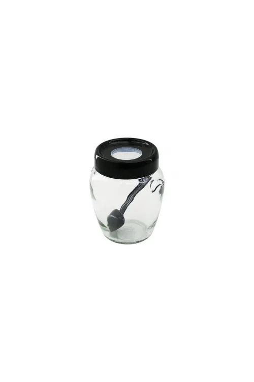Qlux S-00156 ( 300cc ) Rıng Kaşıklı Cam Baharatlık*24=k