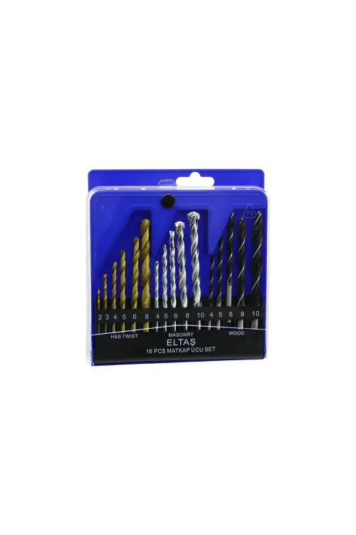 Real Özs Özs-1003 ( 16pcs ) Matkap Ucu Seti ( Ahşap & Metal & Beton )*50