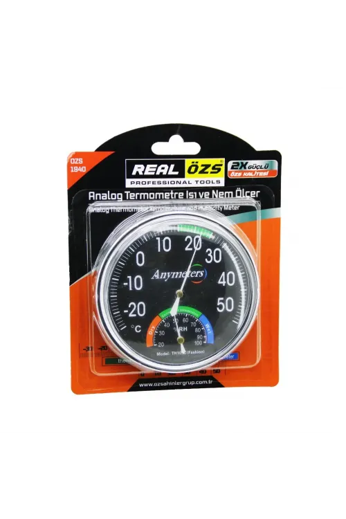 Realözs Ozs-1940 Analog Termometre ( Isı & Nem ) Ölçer ( Anymeters )*100