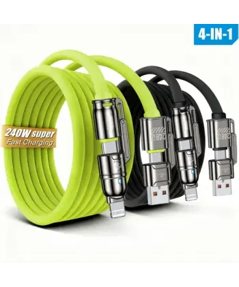240w 4ü 1 Arada Hızlı Şarj Kablosu