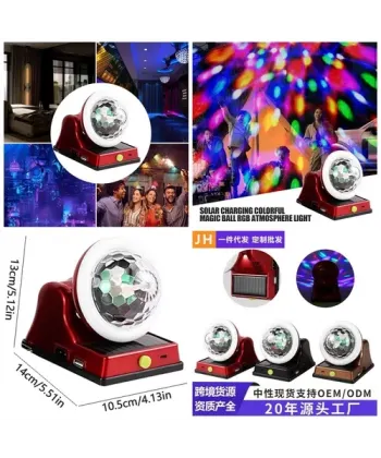 Çok Fonksiyonlu Güneş Enerjili 2 Modlu Parti Disko Işığı