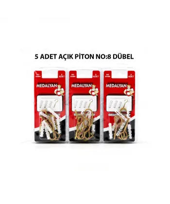 Egonex Medalyan Dl-27 ( 20x80 ) ( 5pcs ) Açık Piton Dübelli*12x10