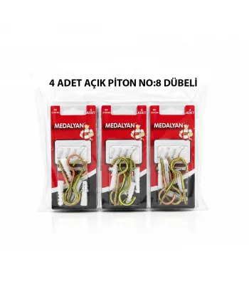 Egonex Medalyan Dl-28 ( 21x100 ) ( 4pcs ) Açık Piton Dübelli*12x10
