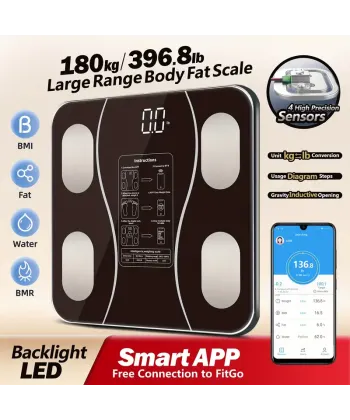 Egonex Siyah Akıllı Dijital Baskül Fs-550