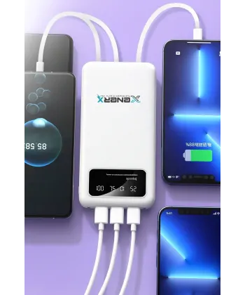 Enerx Enr-p20dc 20000 Mah 2.1 Amper Dahili Kablolu Powerbank Siyah