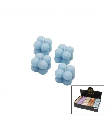 Maximum Max-2321 ( 4pcs ) ( Mini Bubble=kabarcık Modeli ) ( Renkli & Kokulu ) Mum*27x8