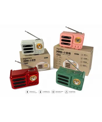 Platoon PL-4708 Bluetooth 5.3 Mini Metal Retro Radyo