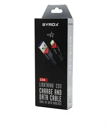 Syrox C93 ( İphone ) Usb ( Örgülü ) Lıghtnıng 2.0a Şarj & Data Kablosu*320