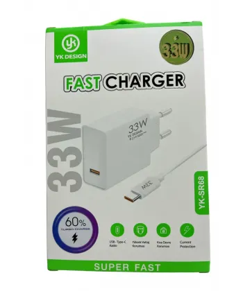 Yk Desing Yk-sr68 Usb Type-c 33w Şarj Aleti