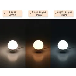 Ayna Üstü Led Makyaj Aydınlatma Işığı Parlaklık Ayarlı 4lü