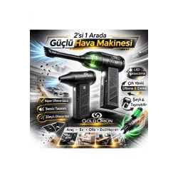 Goldorion Mini Şarjlı Hava Üfleyici ve Vakumlu El Süpürgesi