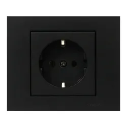 Atom ( Siyah ) Topraklı Priz*12x10
