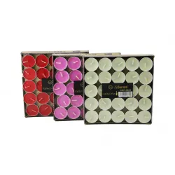 Barotti Dmr-9689 ( 50pcs ) ( Renkli Yuvarlak ) Tea Light Mum*40