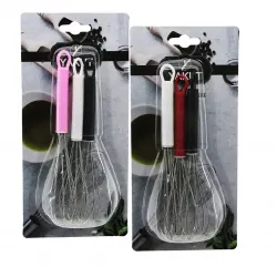 Baysa-1431 ( 9cm & Mini ) ( 3pcs ) Metal Çırpıcı & Plastik Saplı*300