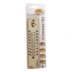 Celsi-106 ( Ahşap & Büyük= 4 X 18.8cm ) Derece & Oda Termometresi*150