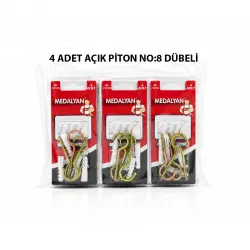 Egonex Medalyan Dl-28 ( 21x100 ) ( 4pcs ) Açık Piton Dübelli*12x10