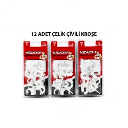 Egonex Medalyan Dl-38 ( No-6 ) ( 12pcs ) Çelik Çivili Kroşe *12x9
