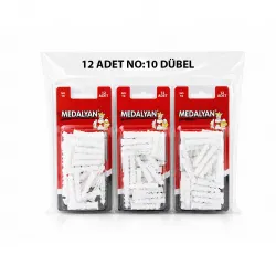 Egonex Medalyan Dl-48 ( No-10 ) ( 12pcs ) Dübel Beyaz & Plastik*12x9