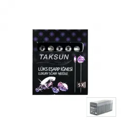 Egonex Taksun ( 5pcs ) ( Siyah ) ( Lux ) Başörtü & Eşarp İğnesi*12x100