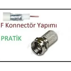 Egonex ULBAY ULB-001-F100 ( EF ) ( VİDA ) ( 100PCS ) UYDU KONNEKTÖR*1X100