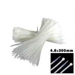Eltaş ( Beyaz ) ( 4.8x300mm ) Plastik Cırt Kelepçe ( 100pcs )*150