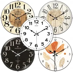 Galaxy D-1958-krs ( Plastik Bombeli ) ( 25cm ) Duvar Saati ( Mix Desen )*20=k