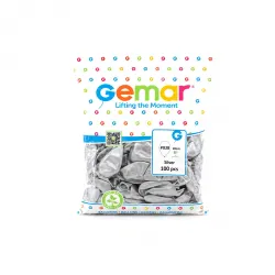 Gemar Gm-110-#38 ( Metalik & Gümüş & Silver ) Balon ( 11 & 28cm ) ( 100pcs )*1x50