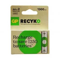 Gp Recyko 1300mah Aa Şarjlı Kalem Pil 132e035 2li Kart*100