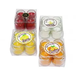 Gül Candle ( 4pcs ) ( Mini Cam Kavonoz & Kokulu Mum )*40=k