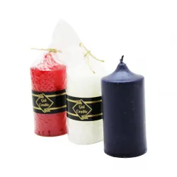 Gül Candle ( 5x10 & Orta ) ( Renkli ) Takoz Mum*40=k