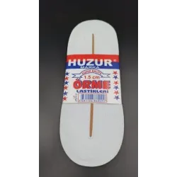 Huzur ( Beyaz & 1.5cm ) Paça Lastik Yassı Gniş 10mt.*50