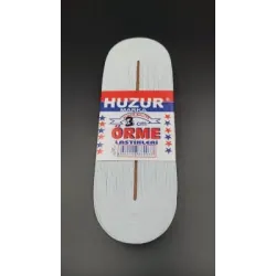 Huzur ( Beyaz & 3cm ) Paça Lastik Yassı Geniş 10mt.*30