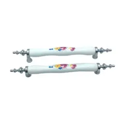 İbico-911 ( Orta & 13cm ) ( Krom ) Porselen Kulp*10x5