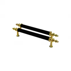 İbico-916 ( Orta & 13cm ) ( Siyah & Altın ) Boru Kulp*10x5