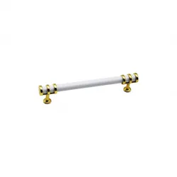 İbico-941 ( 12.8cm ) ( Yüzük Altın & Kulp Beyaz ) Boru Çekmece Kulp*10x5