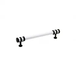 İbico-942 ( 12.8cm ) ( Yüzük Siyah & Kulp Beyaz ) Boru Çekmece Kulp*10x5
