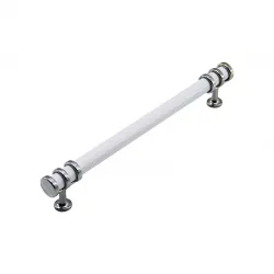 İbico-954 ( 16cm ) ( Yüzük Krom & Kulp Beyaz ) Boru Çekmece Kulp*10x5