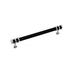 İbico-956 ( 16cm ) ( Yüzük Krom & Kulp Siyah ) Boru Çekmece Kulp*10x5