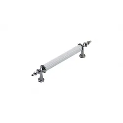 İbico-959 ( 9.6cm ) ( Zirve ) ( Beyaz & Krom ) Boru Kulp*10x5