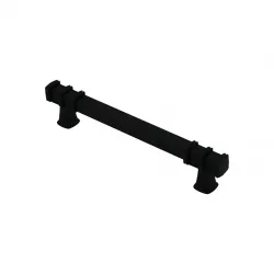 İbico-962 ( 12.8cm ) ( Yüzük Siyah & Kulp Siyah ) ( Kare ) Çekmece Kulp*10x5