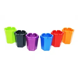İbico ( Altıgen ) Renkli Plastik Kokusuz Küllük*24=k