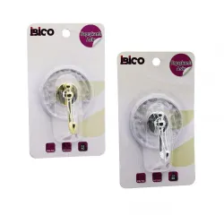 İbico İ17-015 (tekli) (gold & Gümüş) (krom Görünüm) Plastik Askı (yapışkanlı=mika Kristal=dalga Desen) (3kg)*12x14