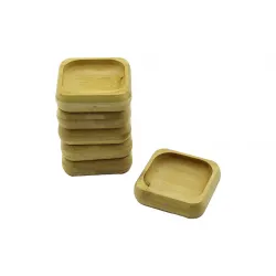 İbico İ22-218 ( 9cm & Kare ) Ahşap Bambu Çerezlik & Lokumluk Kase*6x30